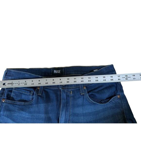 Paige Federal Straight Jeans Size 32x28 Men Dark Blue Stretch - Picture 9 of 13